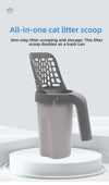 Portable All-in-One Cat Litter Scoop with Built-in Waste Bag System