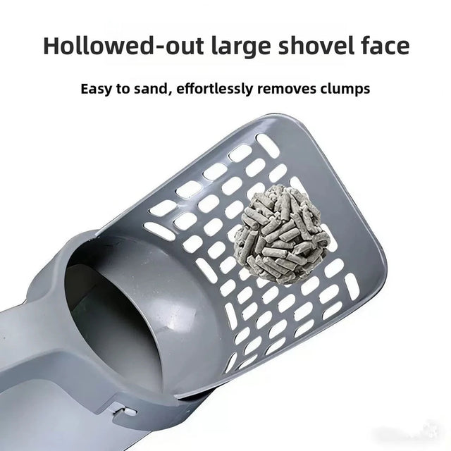 Portable All-in-One Cat Litter Scoop with Built-in Waste Bag System